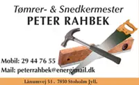 Tømrer- & Snedkermester Peter Rahbek